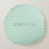 Customizable name "Snuggles" seafoam mint green