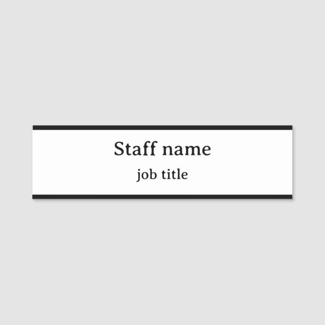 Customizable name tag for work (Front)