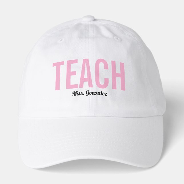 Customizable Name Teacher Hat (Front)