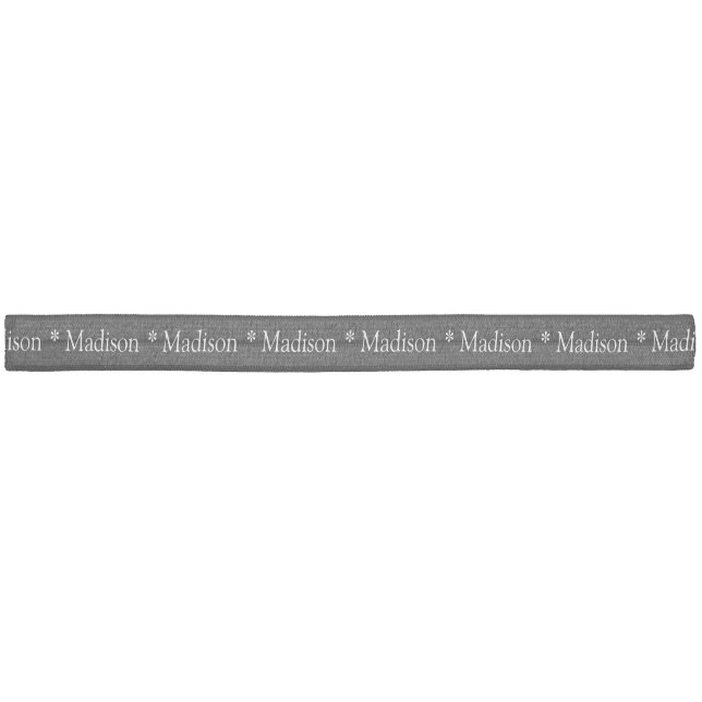 Customizable name text pattern black white double elastic hair tie (Unwrapped)