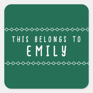 Customizable Name This Belongs to Stickers