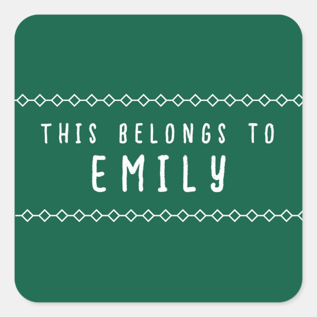 Customizable Name This Belongs to Stickers (Front)