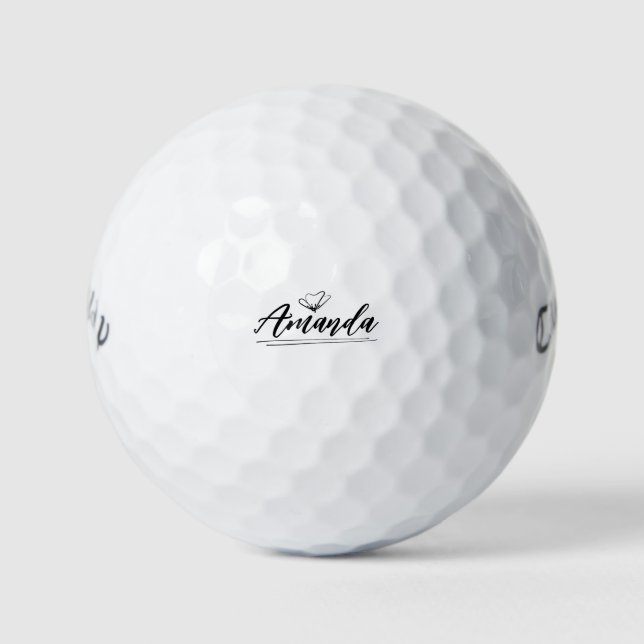 Customizable Name Tournament Fun Birthday Gift  Golf Balls (Front)