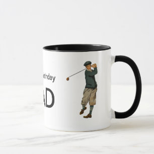 Customizable name Vintage look Golfer Golf  Mug