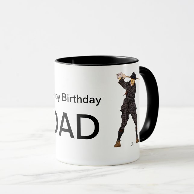 Customizable name Vintage look Golfer Golf  Mug (Front Right)