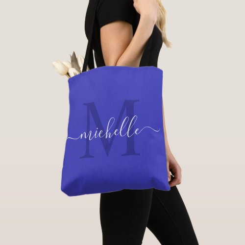 Customizable Name With Royal Blue Colour Tote Bag