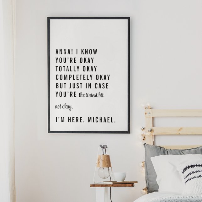 Customizable Names - Just in Case You’re Not Okay Poster (Creator Uploaded)