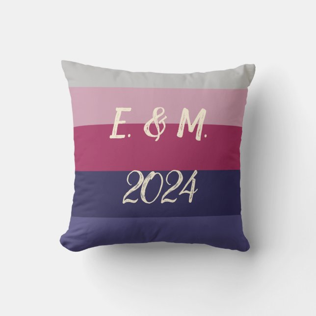 Customizable Names Throw Pillow (Front)