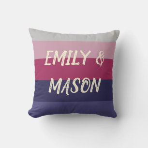 Customizable Names Throw Pillow