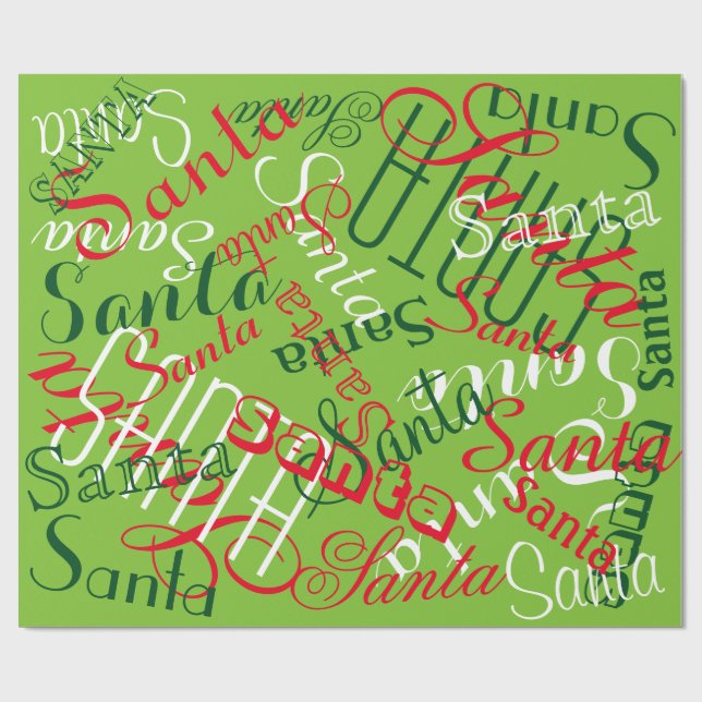 Customizable Names Wrapping Paper (Flat)