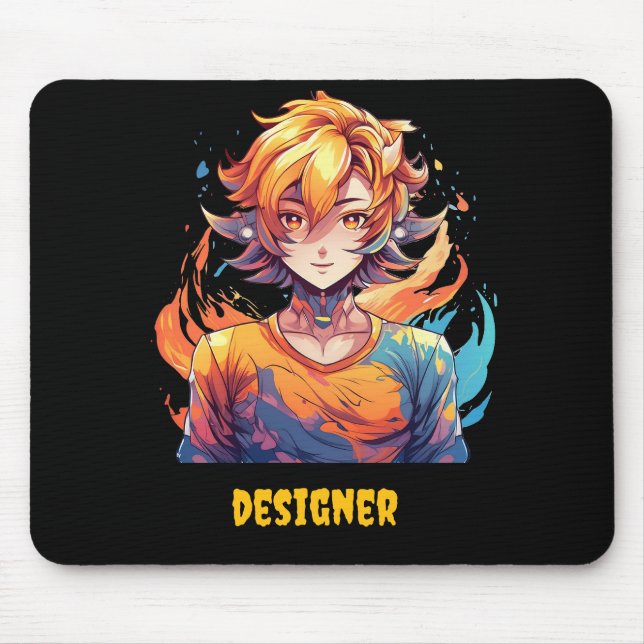 Customizable Naruto cool anime mouse pad  (Front)