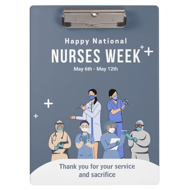 Customizable National Nurses Week Clipboard (Front)