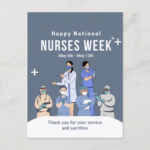 Customizable National Nurses Week Postcard