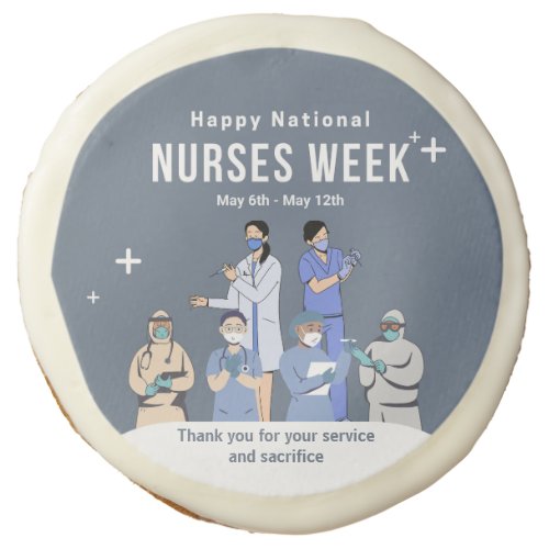 Customizable National Nurses Week Sugar Cookie
