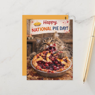 Customizable National Pie Day Postcard