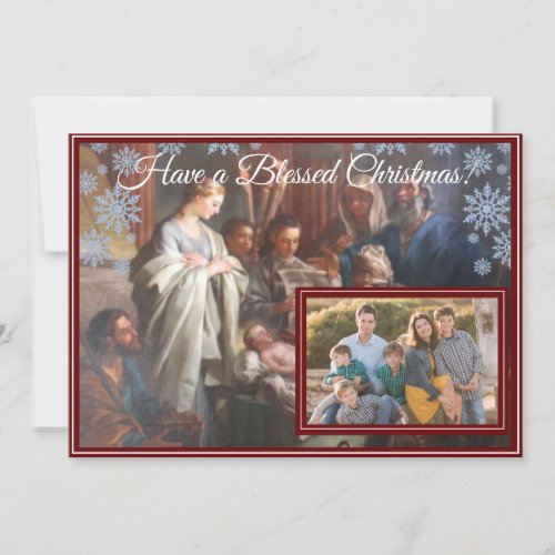 Customizable Nativity Christmas Card
