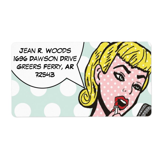 Customizable Natural Beauty Comic Book Labels (Front)