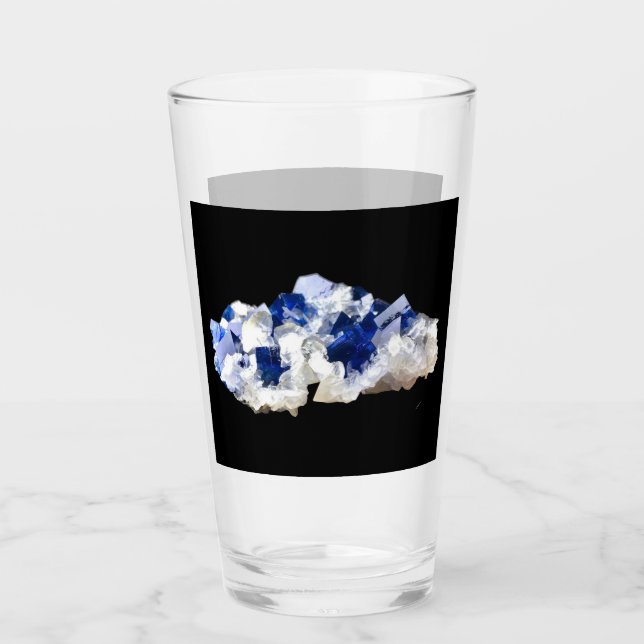 Customizable Natural Deep Blue Fluorite Water  Glass (Front)
