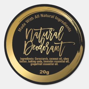 Customizable Natural Deodorant Label