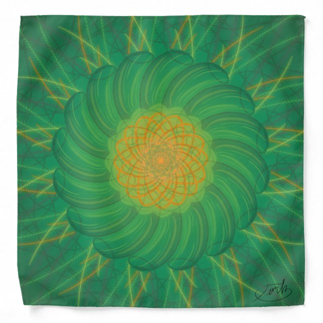 Customizable Nature (Psychedelic spirograph) Bandana (Front)