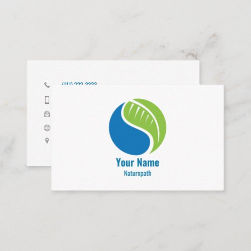 Customizable naturopath business card