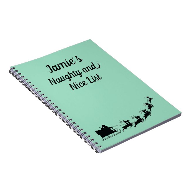 Customizable Naughty and Nice List Notebook (Right Side)