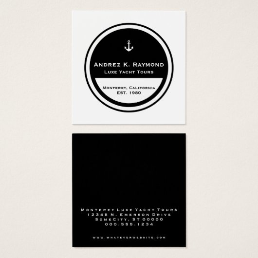 Customizable Nautical Anchor Circle (Front & Back)