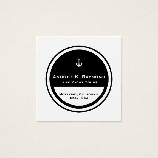 Customizable Nautical Anchor Circle (Front)