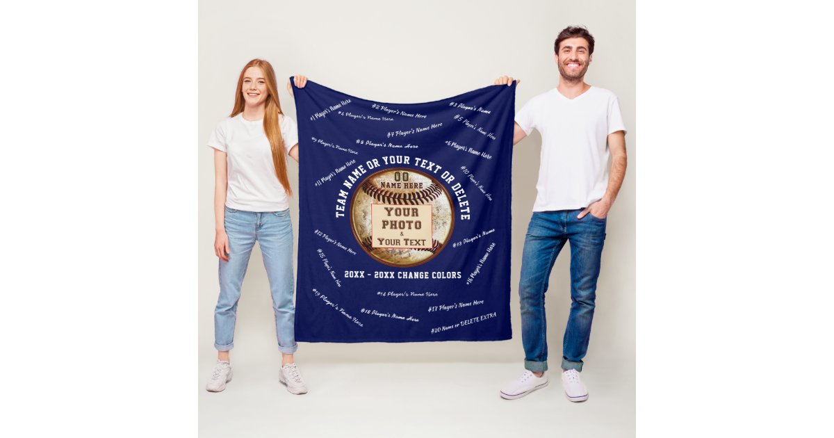 Customizable Navy Blue Fleece Blanket Zazzle