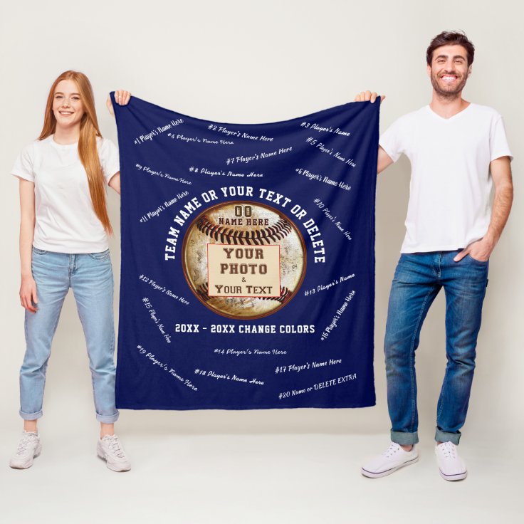 Customizable Navy Blue Fleece Blanket Zazzle