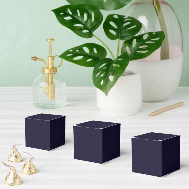 Customizable Navy Blue Simple Attractive Favor Boxes (Multiple)