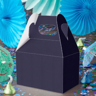 Customizable Navy Blue Simple Attractive Gable Favor Boxes