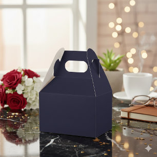 Customizable Navy Blue Simple Attractive Gable Favor Boxes