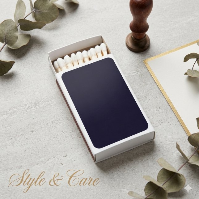 Customizable Navy Blue Simple Attractive Matchboxes (Customizable Navy Blue Simple Attractive Matchboxes)