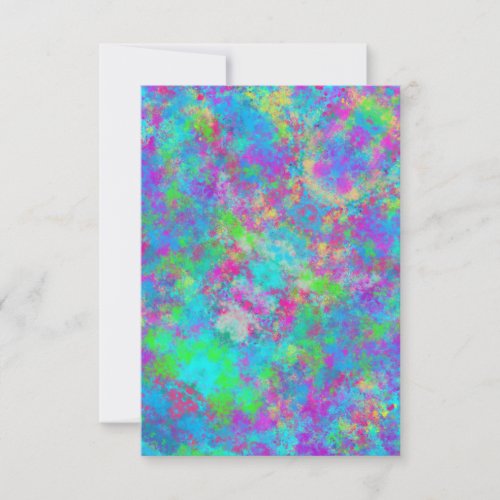 Customizable Neon Paint Splatter Invitation Card