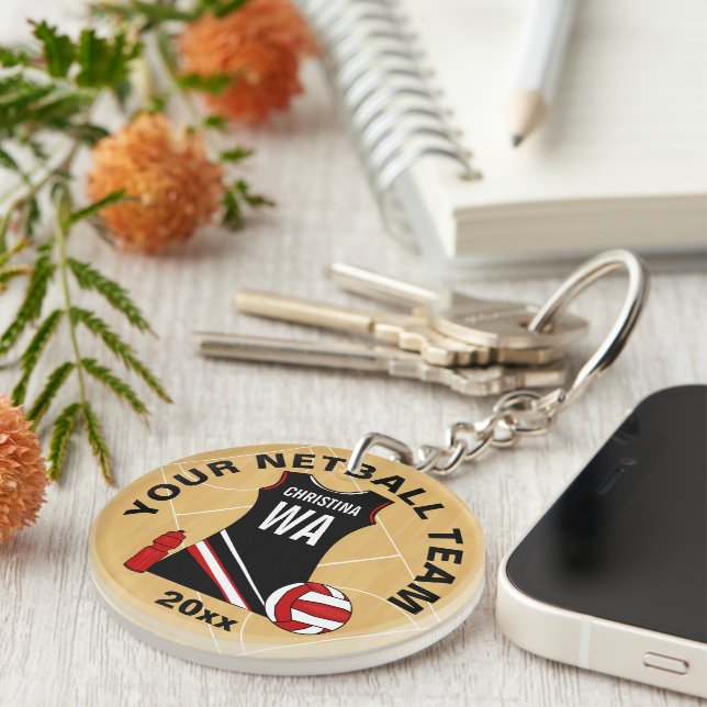 Customizable Netball Acrylic Keychain (Front Right)