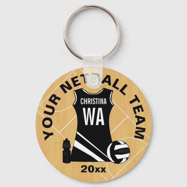 Customizable Netball V2 Keychain (Front)