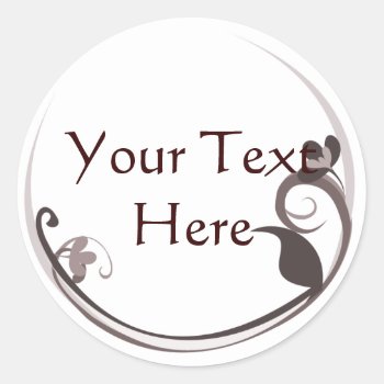 Customizable Neutral Flower Stickers by Customizables at Zazzle
