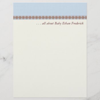 Customizable New Baby Paper - Blue by FamilyTreed at Zazzle
