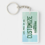 Customizable New Hampshire License Plate Keychain at Zazzle