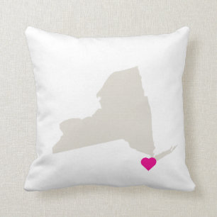 Customizable New York State Love Reversible Pillow