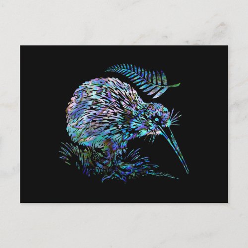 CUSTOMIZABLE NEW ZEALAND KIWI PAUA POSTCARD