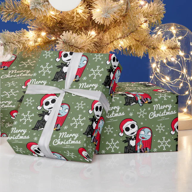 Customizable Nightmare Before Christmas Wrapping Paper
