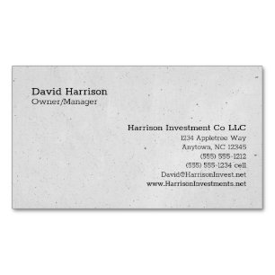 Customizable Nine Line Personalized Business Card Magnet