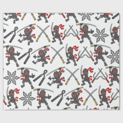 Customizable Ninja Pattern Wrapping Paper | Zazzle