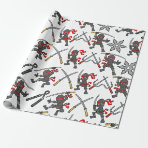 Customizable Ninja Pattern Wrapping Paper