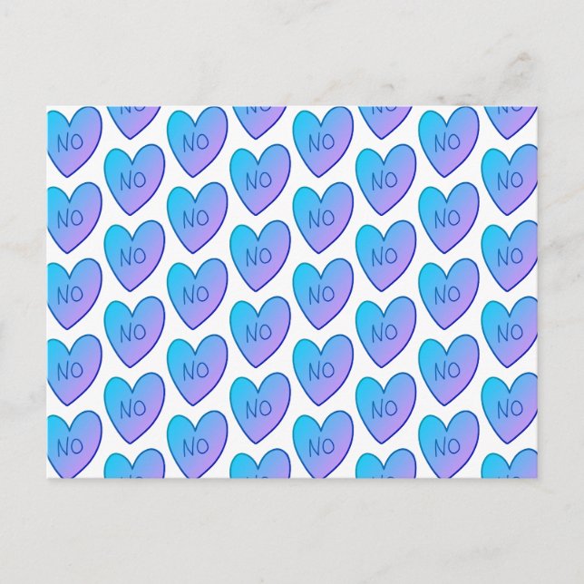 Customizable No Funny Candy Hearts Postcard (Front)