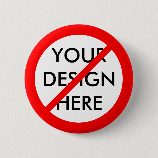 CUSTOMIZABLE "NO" PINBACK BUTTON (Front)
