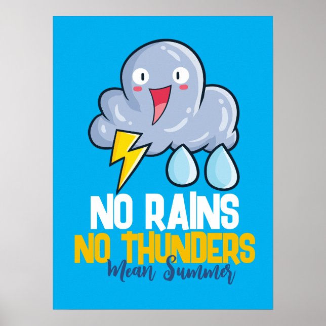 Customizable No Rains No Thunder Poster (Front)