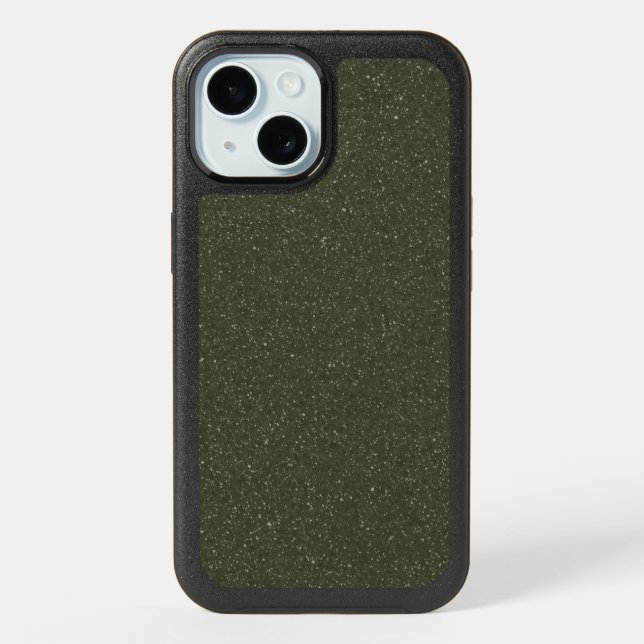 Customizable Noise-Effect Moss Green iPhone Case (Back)